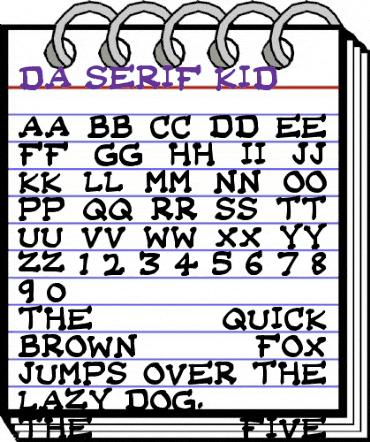 Da Serif Kid Regular animated font preview