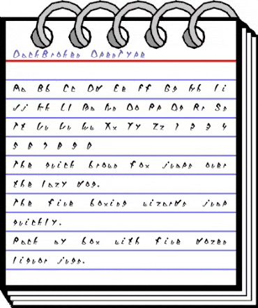 Dack Broken animated font preview