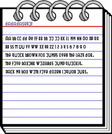 DadaDaSerif Regular animated font preview