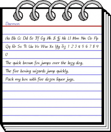 Daemon Regular animated font preview