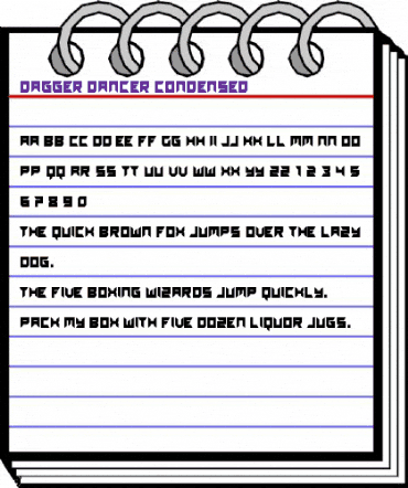 Dagger Dancer Condensed Regular animated font preview