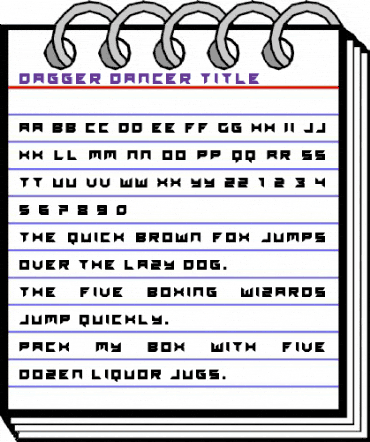 Dagger Dancer Title Regular animated font preview Dagger Dancer Title Regular animated font preview