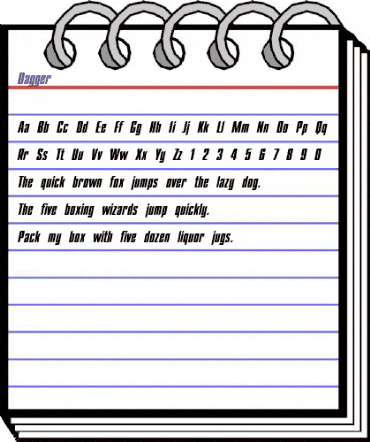 Dagger Regular animated font preview Dagger Regular animated font preview