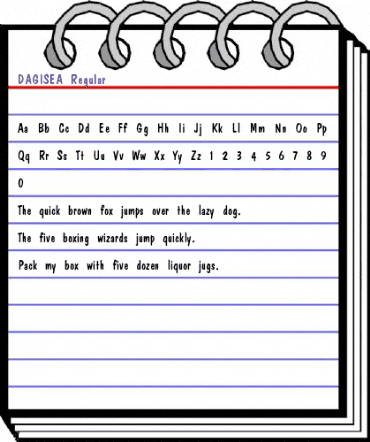 DAGISEA Regular animated font preview DAGISEA Regular animated font preview