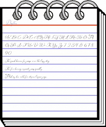 Dagtton Regular animated font preview