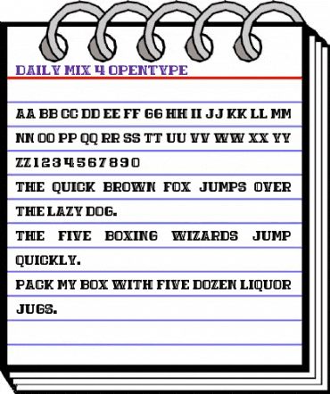 Daily Mix 4 Regular animated font preview Daily Mix 4 Regular animated font preview