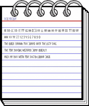 Daily Rainy Regular animated font preview