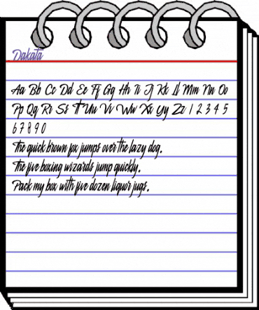 Dakata Regular animated font preview