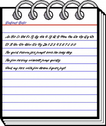 Dakiens Italic Regular animated font preview