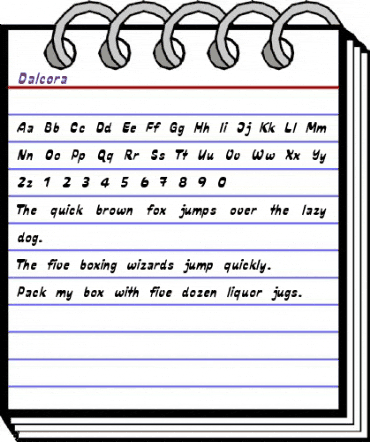 Dalcora Regular animated font preview Dalcora Regular animated font preview