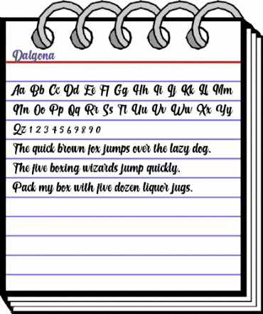 Dalgona Regular animated font preview