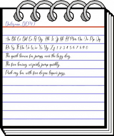 Daligona_DEMO Regular animated font preview