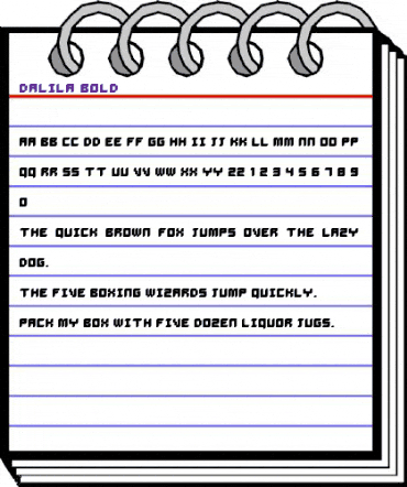 Dalila Bold Regular animated font preview Dalila Bold Regular animated font preview