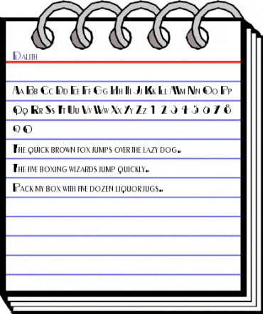 Dalith Normal animated font preview