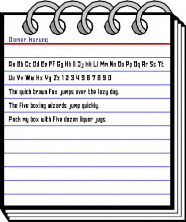 Damar Kurung Regular animated font preview