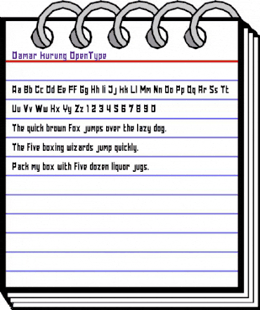 Damar Kurung Regular animated font preview
