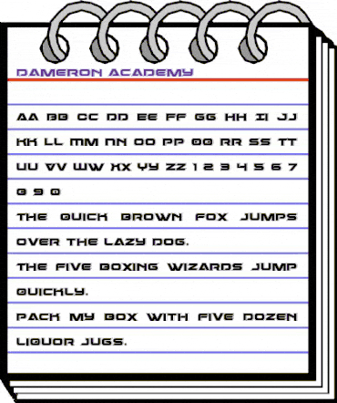 Dameron Academy Regular animated font preview Dameron Academy Regular animated font preview