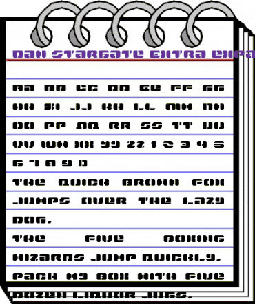 Dan Stargate Extra-expanded Extra-expanded animated font preview