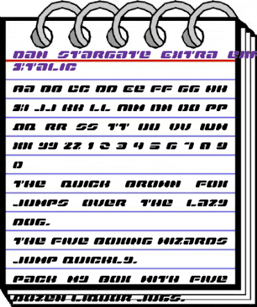 Dan Stargate Extra-expanded Italic Extra-expanded Italic animated font preview Dan Stargate Extra-expanded Italic Extra-expanded Italic animated font preview