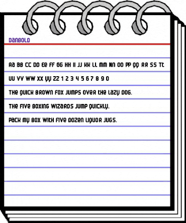 Danbold Regular animated font preview Danbold Regular animated font preview