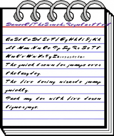 DanceOfTheBrush11 Regular animated font preview