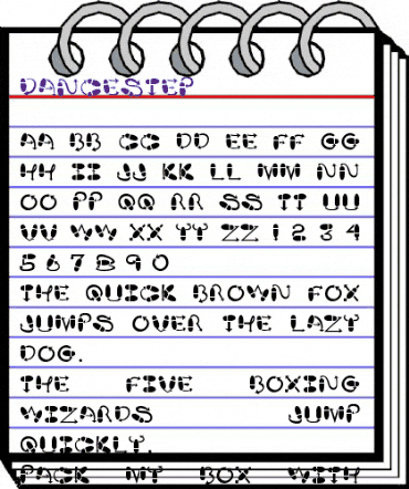 DanceStep Regular animated font preview
