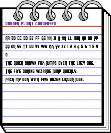 Danger Flight Condensed Condensed animated font preview