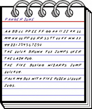 DANGER ZONE Regular animated font preview