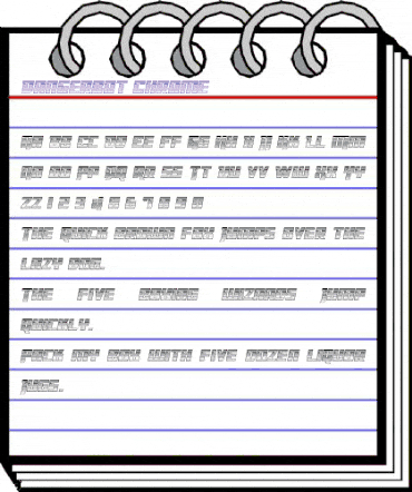 Dangerbot Chrome Regular animated font preview