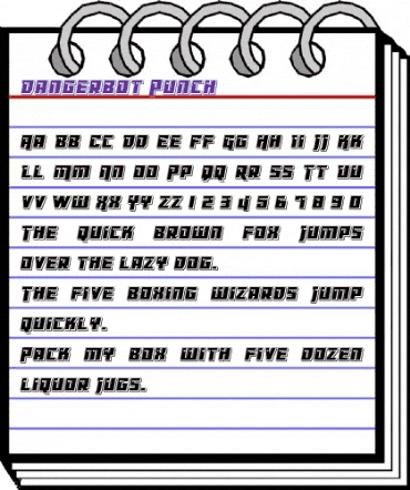 Dangerbot Punch Regular animated font preview