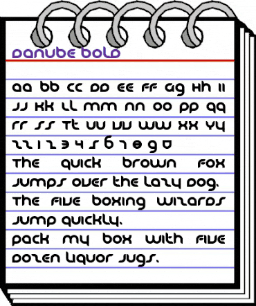 Danube Bold animated font preview