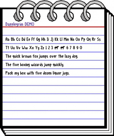 Dapplegrim DEMO Regular animated font preview