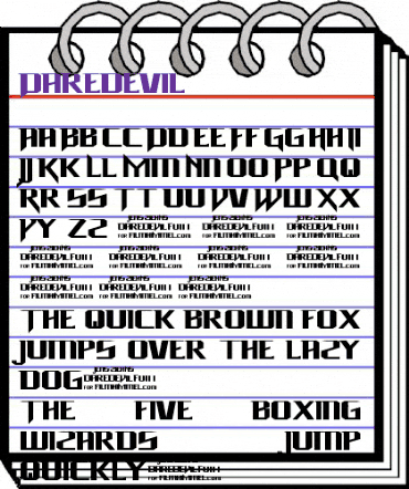 Daredevil Regular animated font preview Daredevil Regular animated font preview