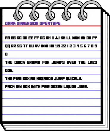 Dark Dimension Regular animated font preview