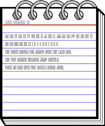 Dark Dominion 3D Regular animated font preview