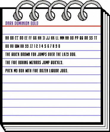 Dark Dominion Bold Bold animated font preview