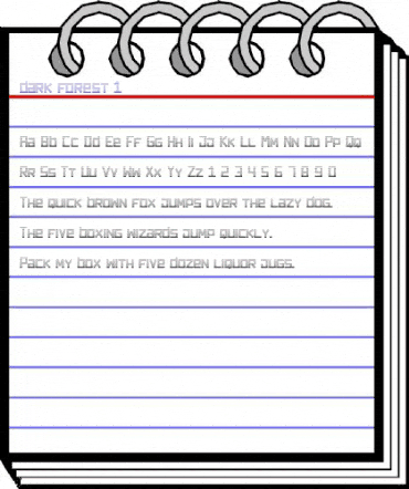 dark forest 1 Regular animated font preview