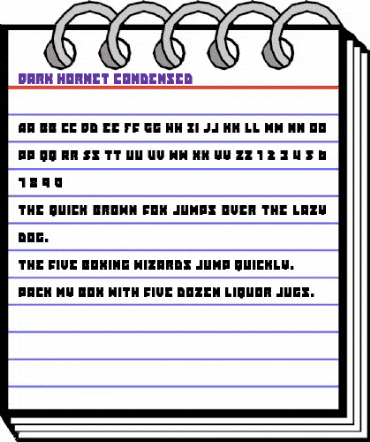 Dark Hornet Condensed Regular animated font preview