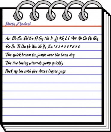 Darty Zhedant Darty Zhedant animated font preview