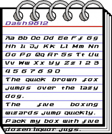 Dash9812 Regular animated font preview Dash9812 Regular animated font preview