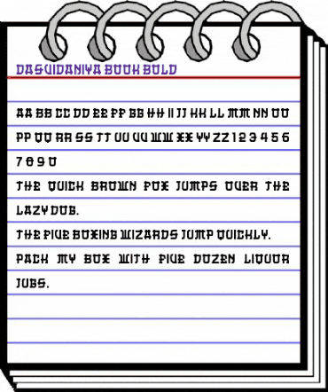Dasvidaniya Book Bold animated font preview