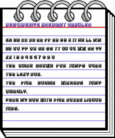 Dasvidaniya Gradient Regular animated font preview