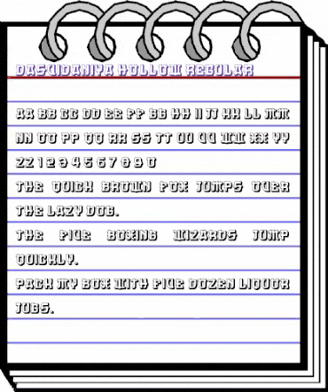 Dasvidaniya Hollow Regular animated font preview