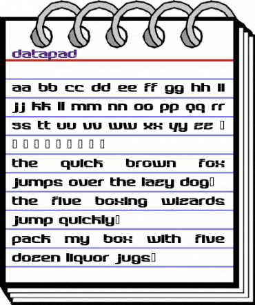 Datapad Regular animated font preview