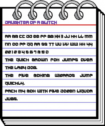 Daughter of a Glitch Regular animated font preview