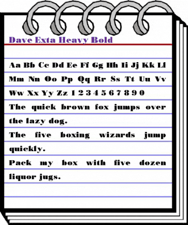 Dave Exta Heavy Bold Regular animated font preview