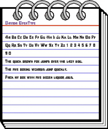 Davida Regular animated font preview