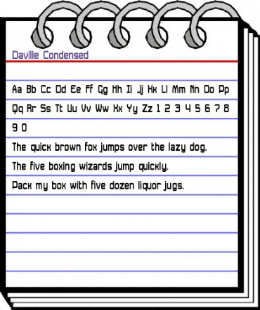 Daville Condensed Normal animated font preview