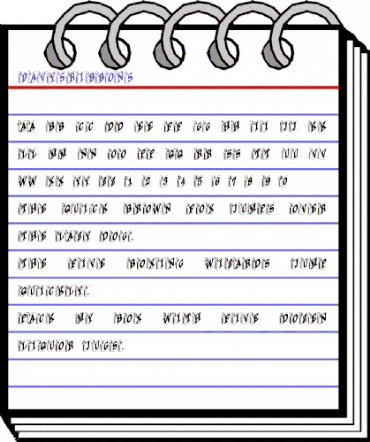 DavysRibbons Regular animated font preview