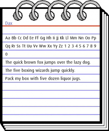 Dax Regular animated font preview